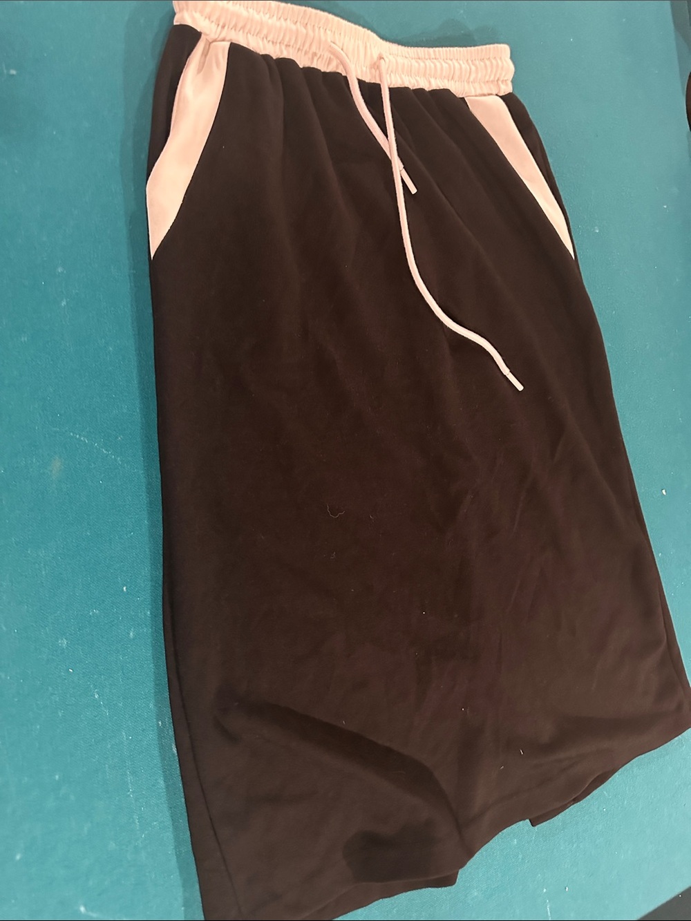 Casual Black and Pink Drawstring Women’s Shorts